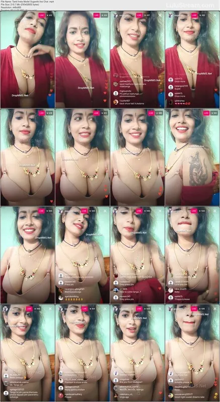 Tamil insta model Suganthi showing boobs on live chat