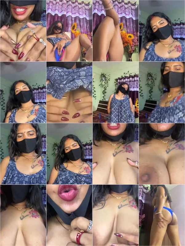 desi aunty pressing boobs and showing lips