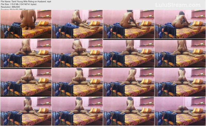 tamil wife riding hard on top of husband