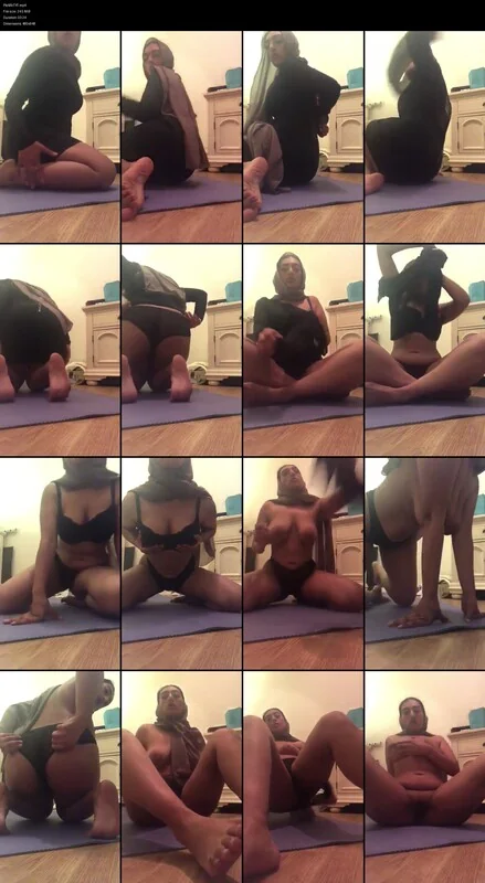 busty pakistani hijabi milf from uk teasing and playing like submissive slut