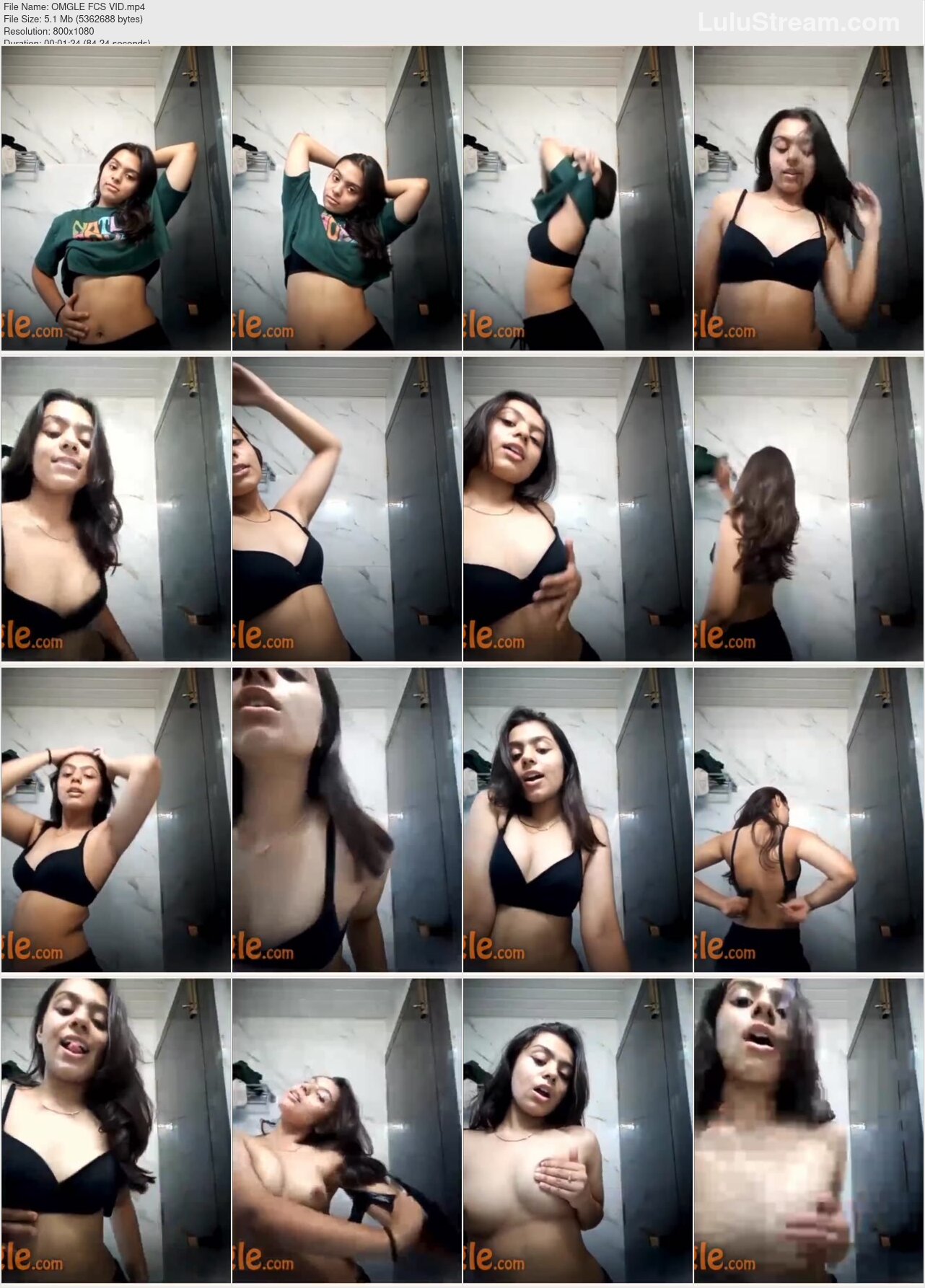 Desi Girl on Omegle Shows Boobs and Squeezes Her Nipples