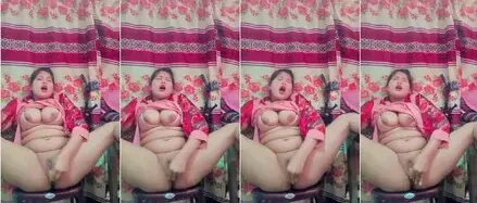 Horny Bengali girl with big tits using carrot to masturbate