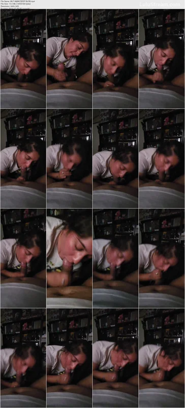 milf mom gives deep throat blowjob like a pro self recorded