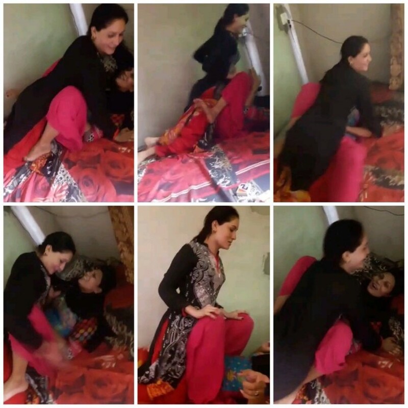 Pakistani Lesbians Playing with Each Other on Bed