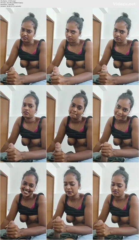 Tamil Babe Stroking Cock Slowly with Her Soft Hands