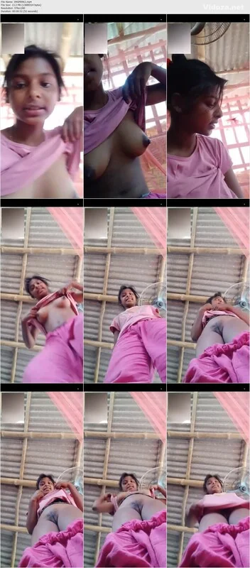 Village Girl Shows Her Perky Boobs and Hairy Pussy