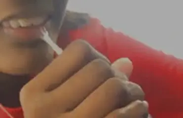 desi girl with glasses giving sloppy blowjob to bf