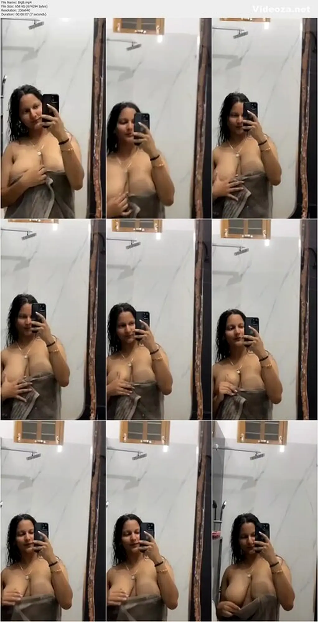 Big Boobs Sexy Girlfriend Dropping Towel After Shower