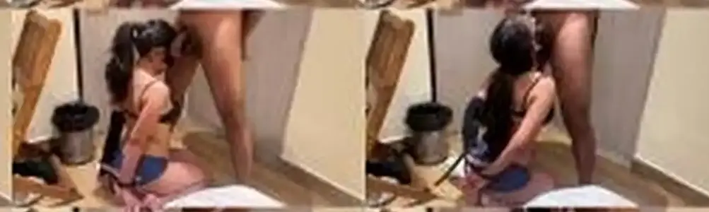 Busty Nerdy Indian Girl Deep Blowjob Boyfriend Cum