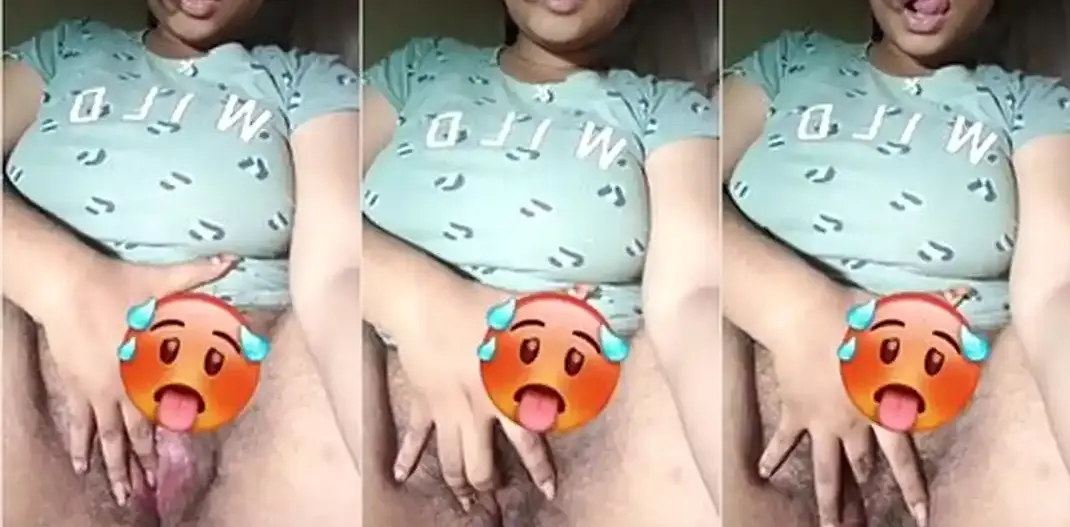 Horny Girl Clit Out Masturbating Closeup