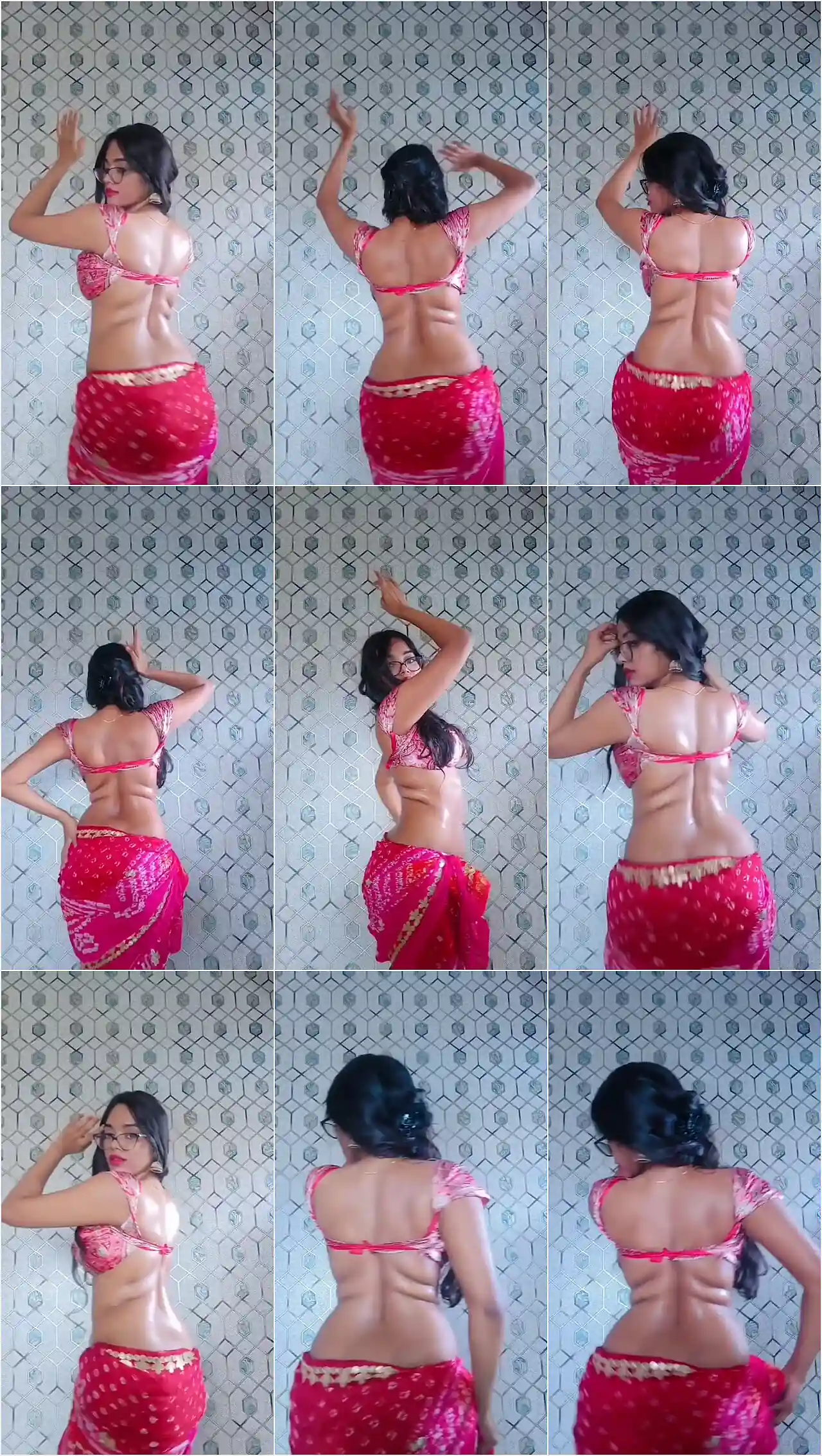 Insta Kaulini12 Curvy Hot Saree Dance Show