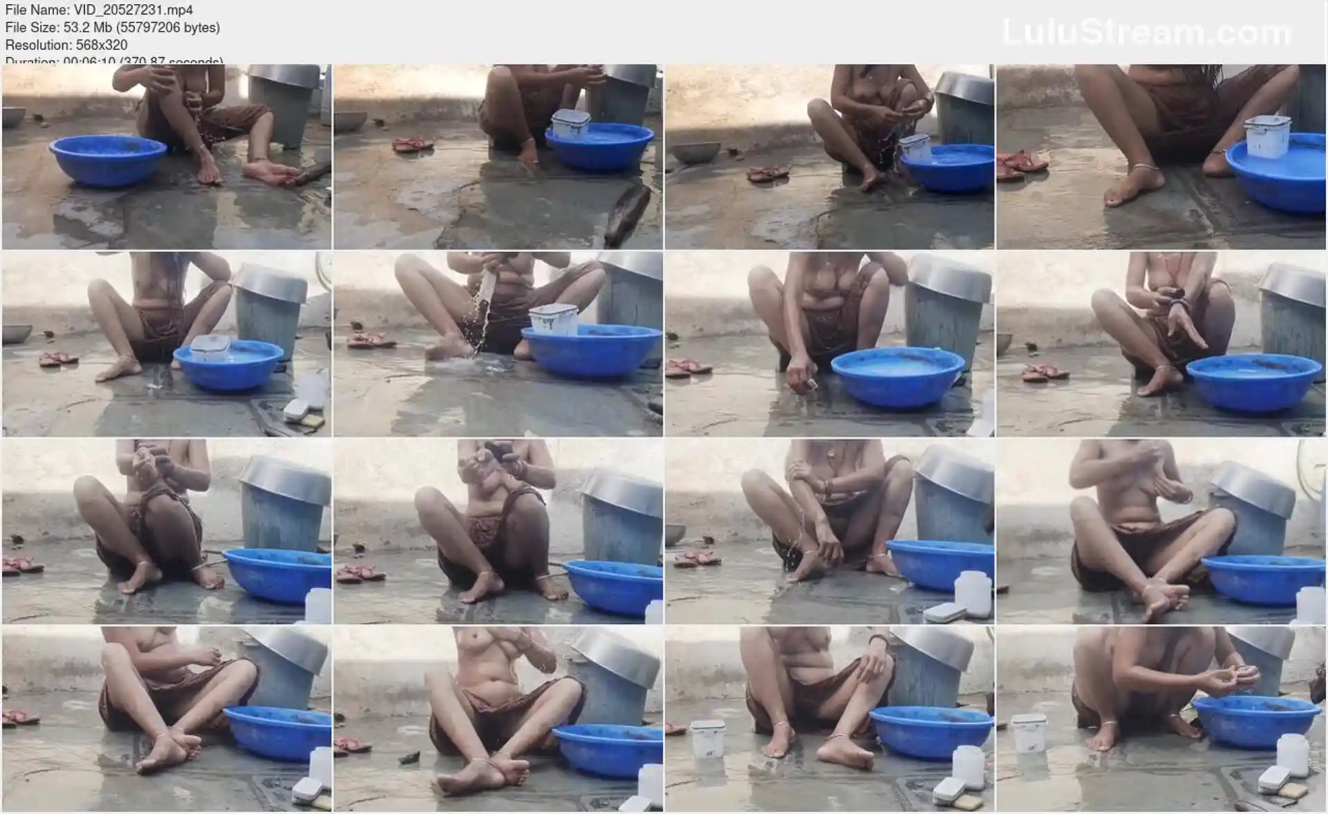 Desi Village Bhabhi Rooftop Bath Hidden Cam