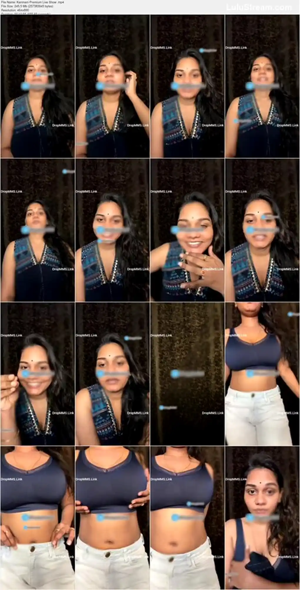 Kanmani Premium Live Hot Cleavage Navel Tease