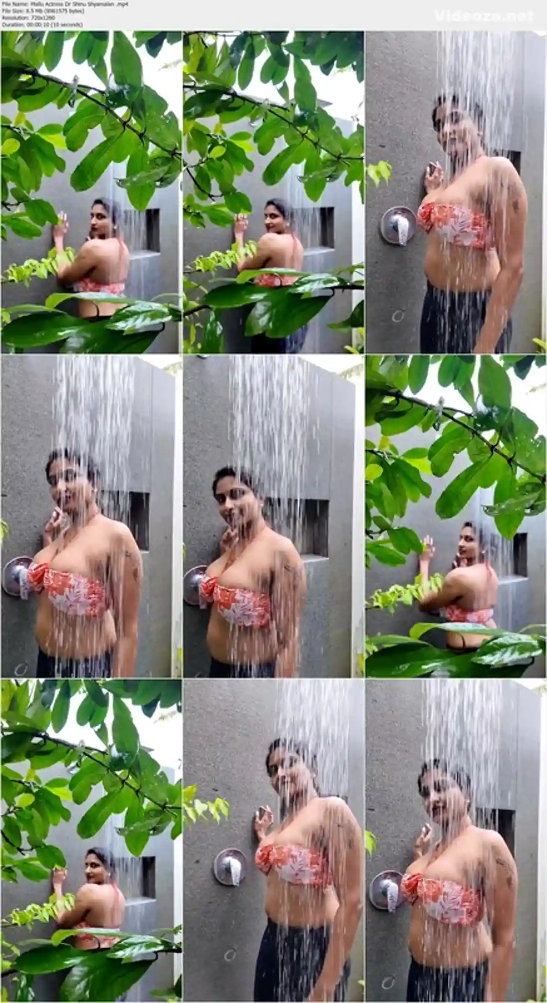 Mallu Actress Dr Shinu Shyamalan Wet Shower Bra