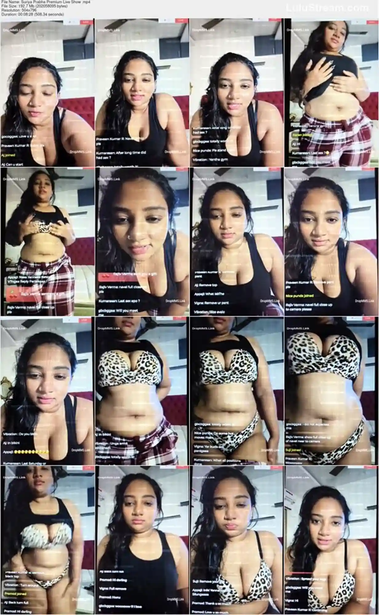 Suriya Prabha Leopard Bra Premium Live Tease