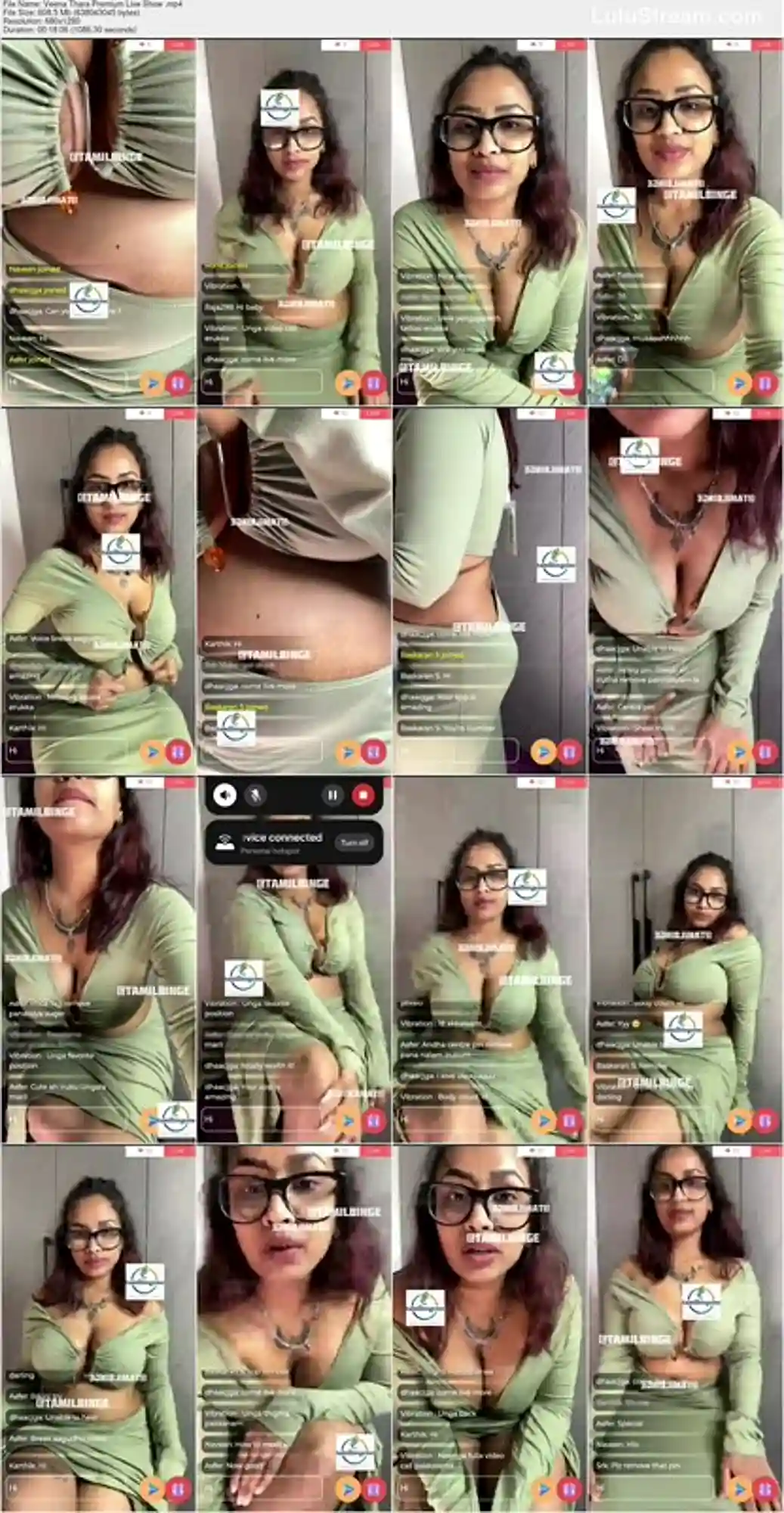 Veena Thara Green Dress Premium Tease Live